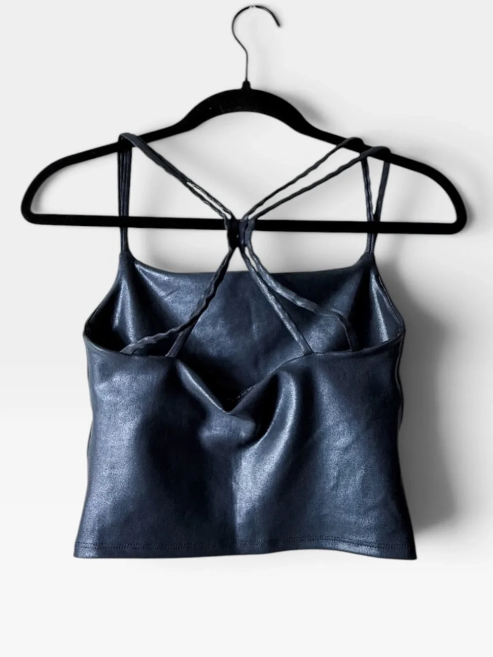 Carbon 38 Shimmer Tank Top Bra Women's Size Small Midnight Blue (Y)
